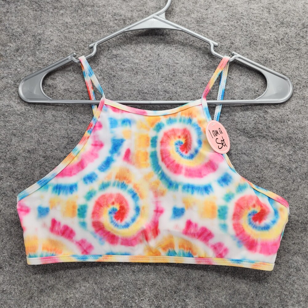 Bobbie Brooks Bikini Top Womens Medium Spiral Tie Dye Swimwear
